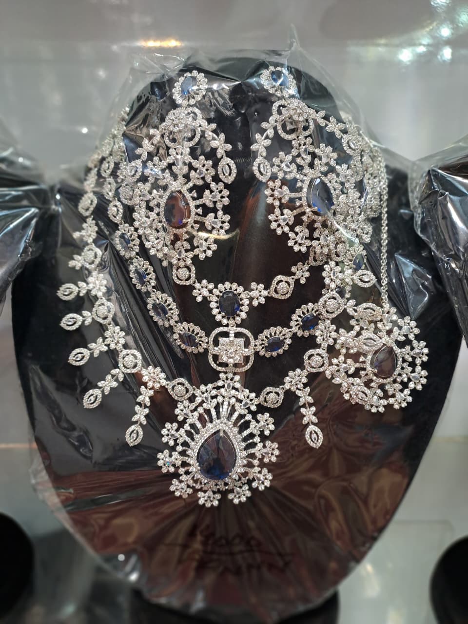 Royal Sapphire Crystal Bridal Set