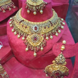 Regal Ruby Bridal Choker Set